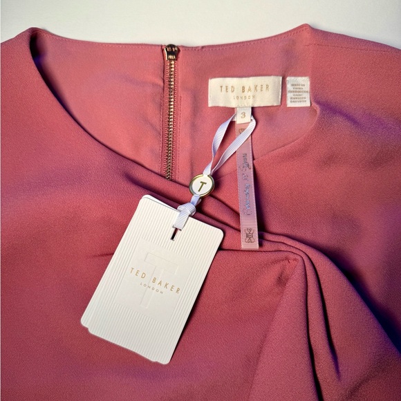 Ted Baker Kelliss Sculpted Bow Dusty Rose Sleeveless Blouse - Quiet Luxury - Picture 9 of 14